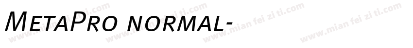 MetaPro normal字体转换